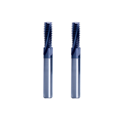 Multiple Teeth Precision Thread Milling 12mm End Mill Cutter Dengan Lapisan Komposit