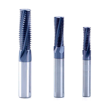 Multiple Teeth Precision Thread Milling 12mm End Mill Cutter Dengan Lapisan Komposit