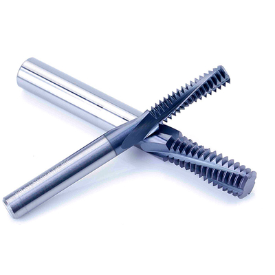 Multiple Teeth Precision Thread Milling 12mm End Mill Cutter Dengan Lapisan Komposit