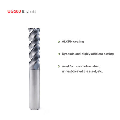 Carbide U-Channel End Mill 4 Flute AlCrN Dilapisi untuk baja ringan