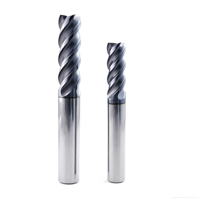 Mata End Mill Datar Karbida 8mm 4 Flute untuk Baja Tahan Karat Paduan