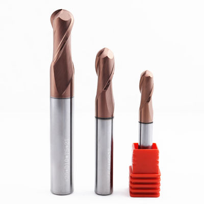 6mm Carbide Ball Nose End Mill 2 Flutes untuk Pengolahan Logam