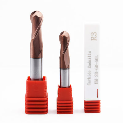 6mm Carbide Ball Nose End Mill 2 Flutes untuk Pengolahan Logam