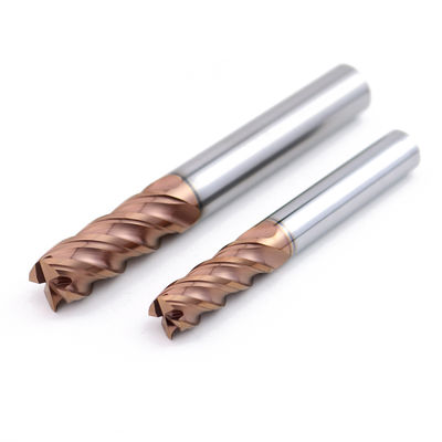 Tungsten Carbide Milling Insert 4 Flute untuk HRC60 Steel AlTiN Coating