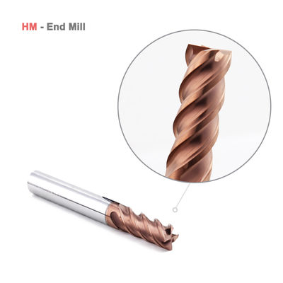 Tungsten Carbide Milling Insert 4 Flute untuk HRC60 Steel AlTiN Coating