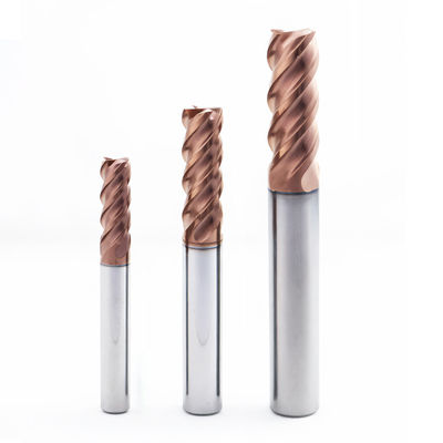 Tungsten Carbide Milling Insert 4 Flute untuk HRC60 Steel AlTiN Coating