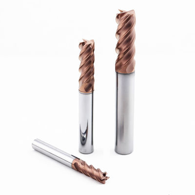 Karbida 4 Flot End Mill untuk Mold Steel Sampai 60HRC