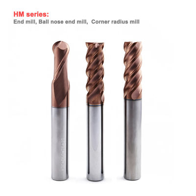 Karbida 4 Flot End Mill untuk Mold Steel Sampai 60HRC