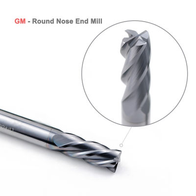 Mata End Mill Sudut Radius Karbida 6mm 4 Flute ALCRN Dilapisi