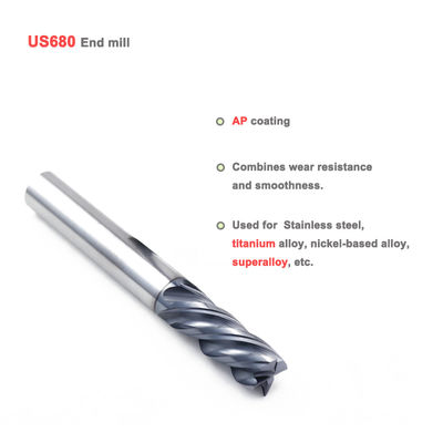 Tungsten Carbide End Mill untuk Pengolah Titanium Alloy dan Superalloy